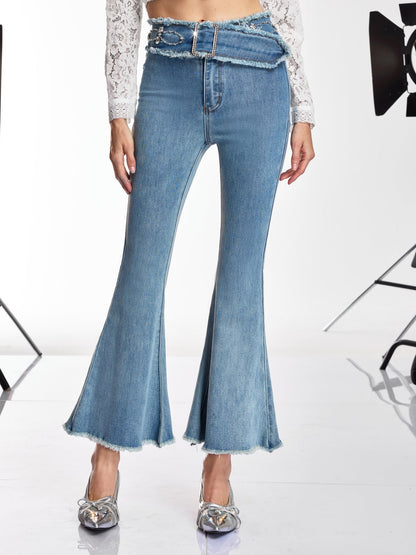 Danette Rhinestone Flare Jeans