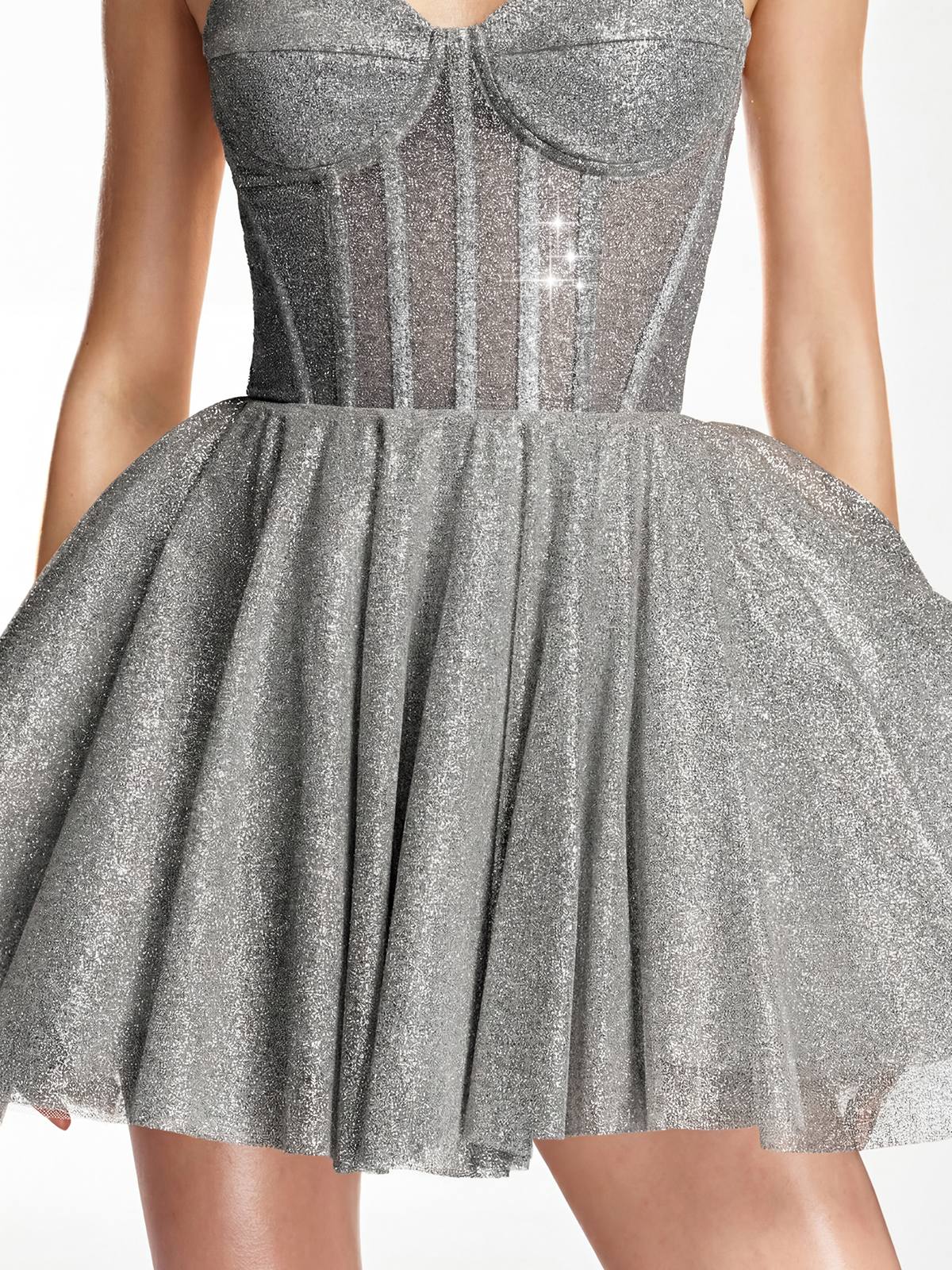Rosstef Darda Glitter Corset Mini Dress