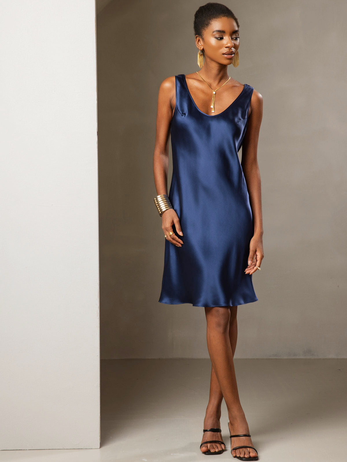 Rosstef 100% Mulberry Silk Kısa Etiketli Short Dress