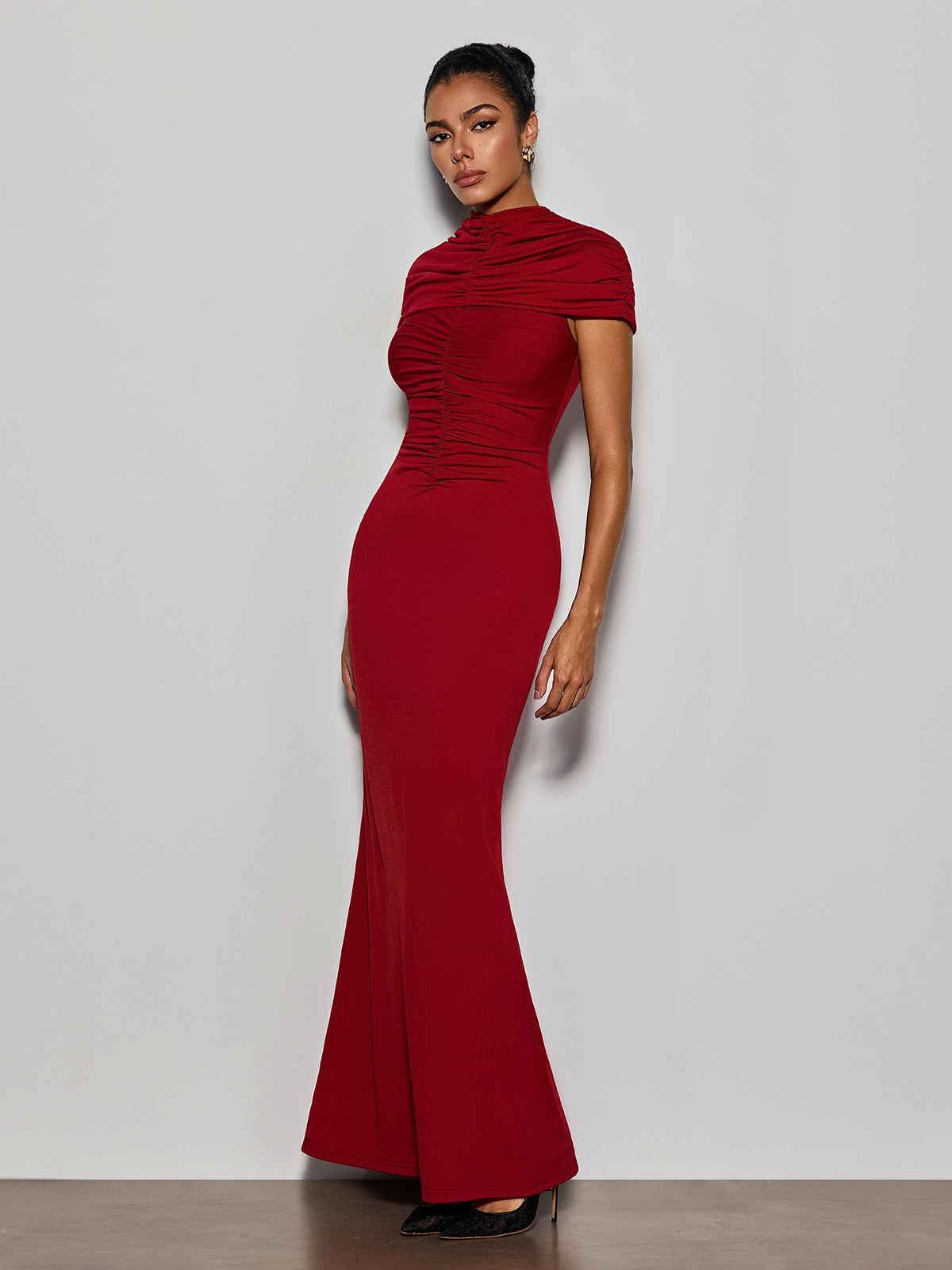 Delma Ruched Bodycon Maxi Dress