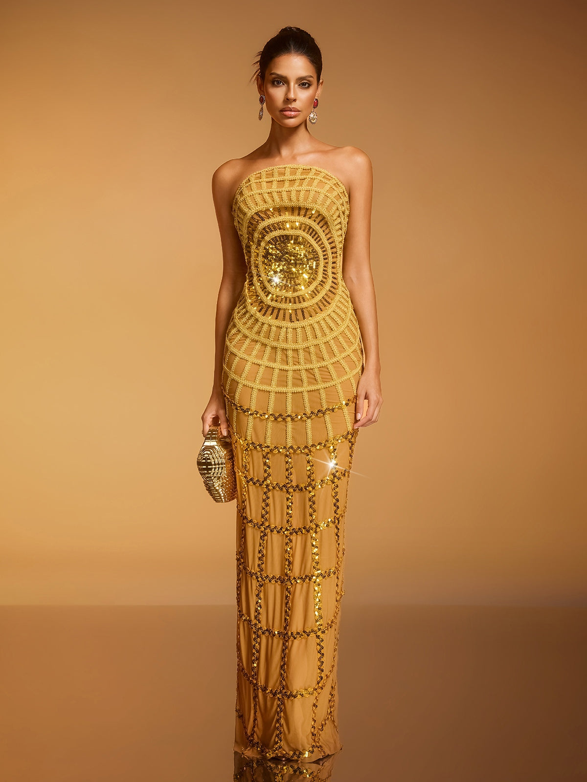Dolores Strapless Sequin Maxi Dress