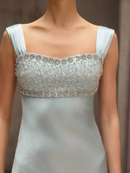 Rosstef Rhinestone Saten Gecelik Giyinme