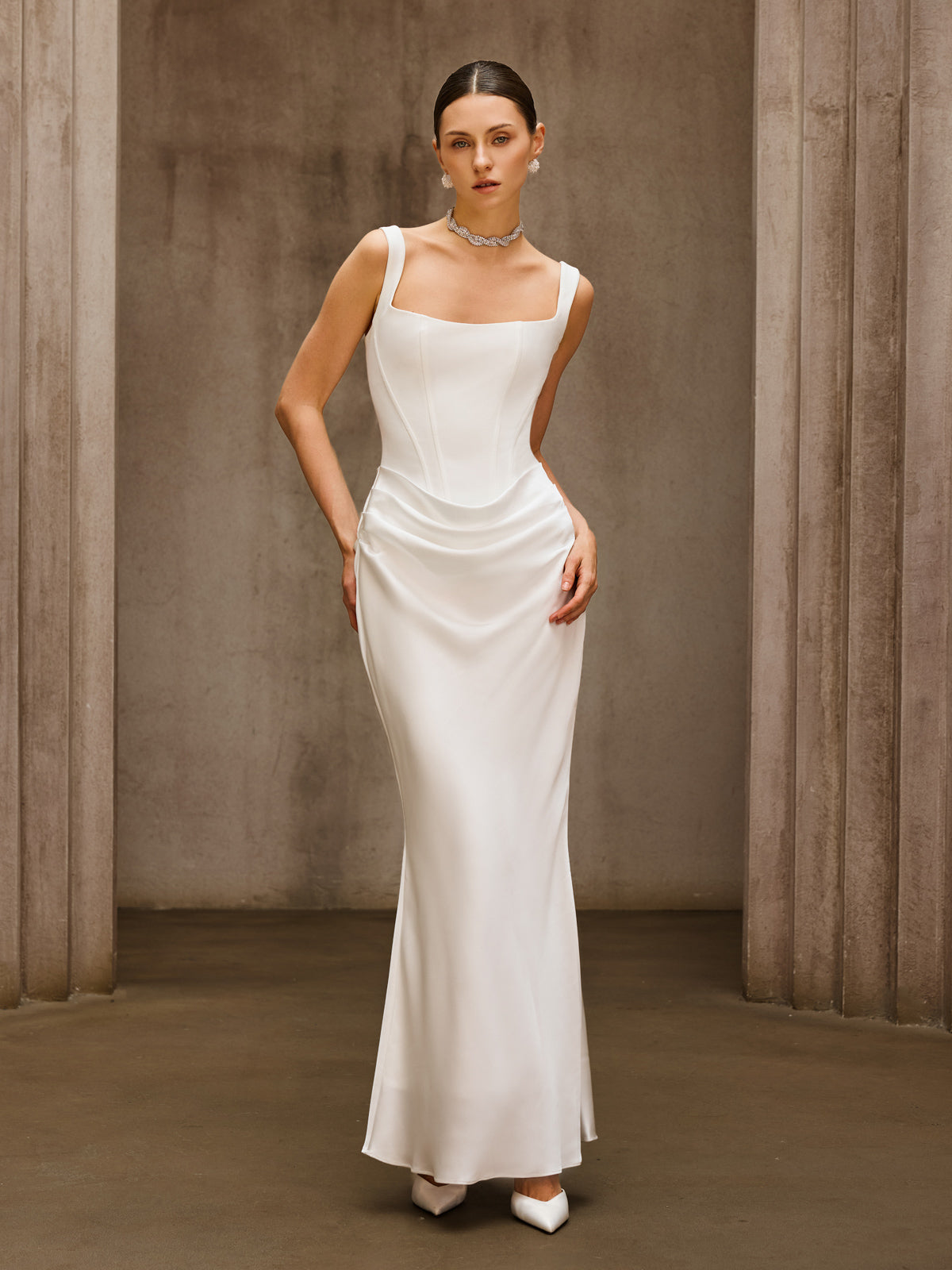 Rosstef Duyen Sleeveless Corset Maxi Dress