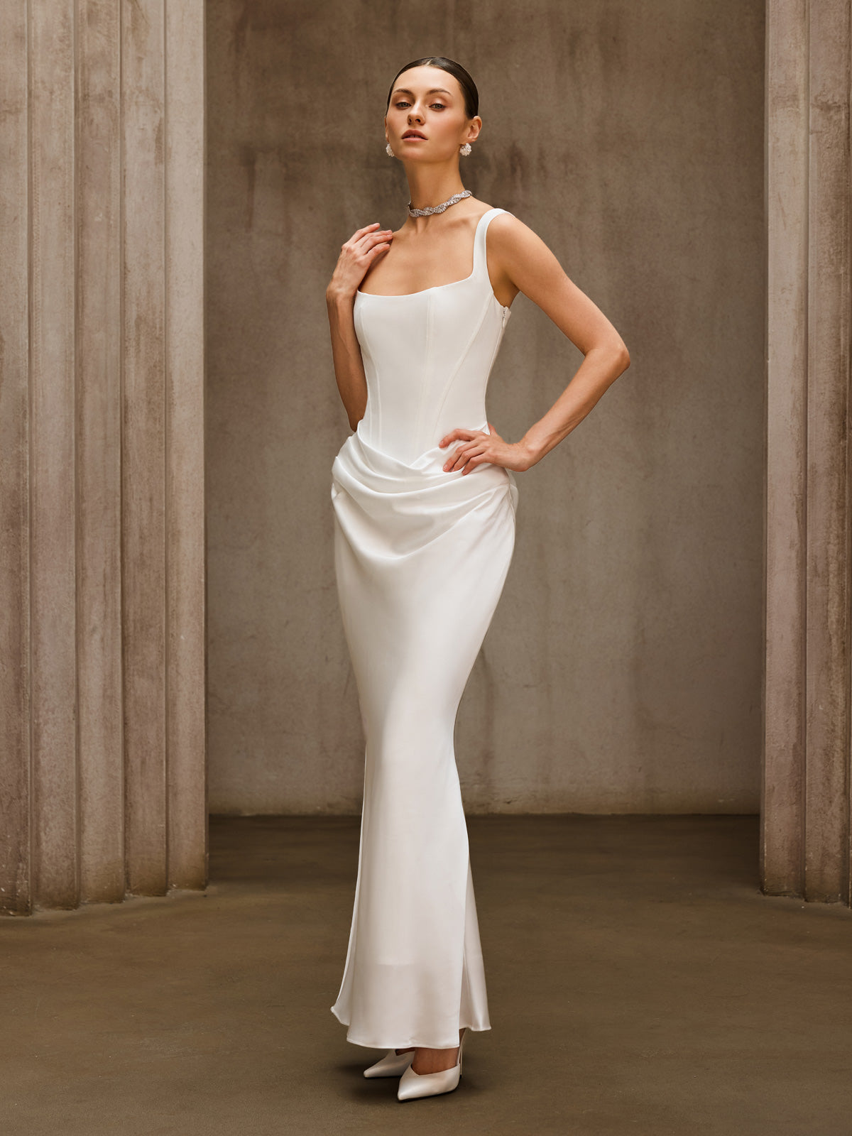 Rosstef Duyen Sleeveless Corset Maxi Dress