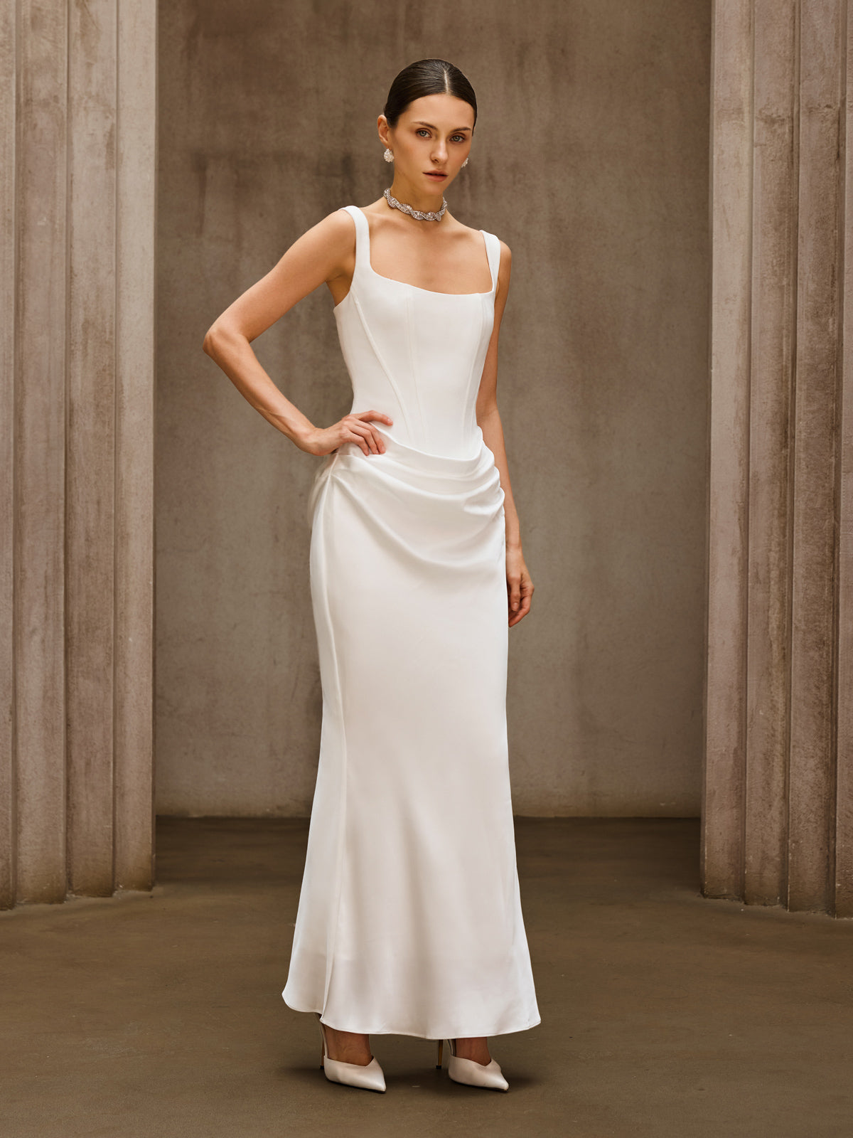 Rosstef Duyen Sleeveless Corset Maxi Dress