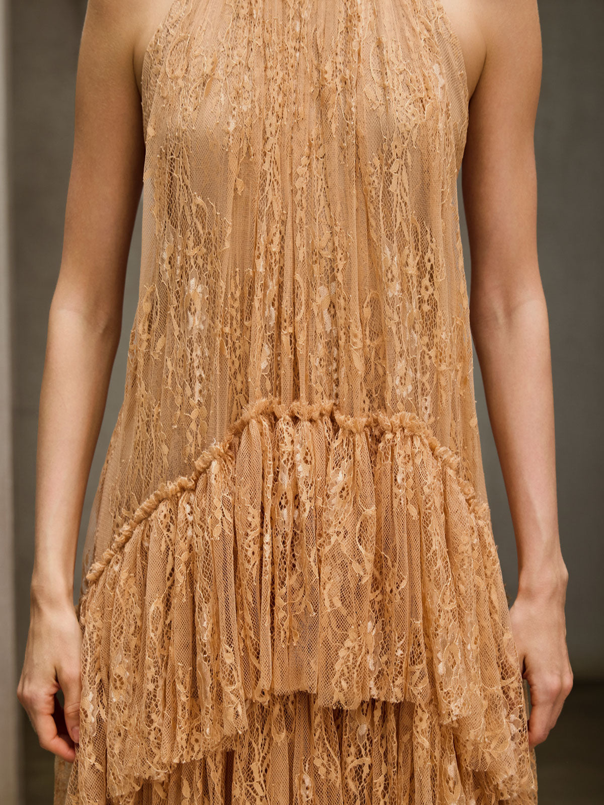 Rosstef Dyan Halterneck Tulle Maxi Dress