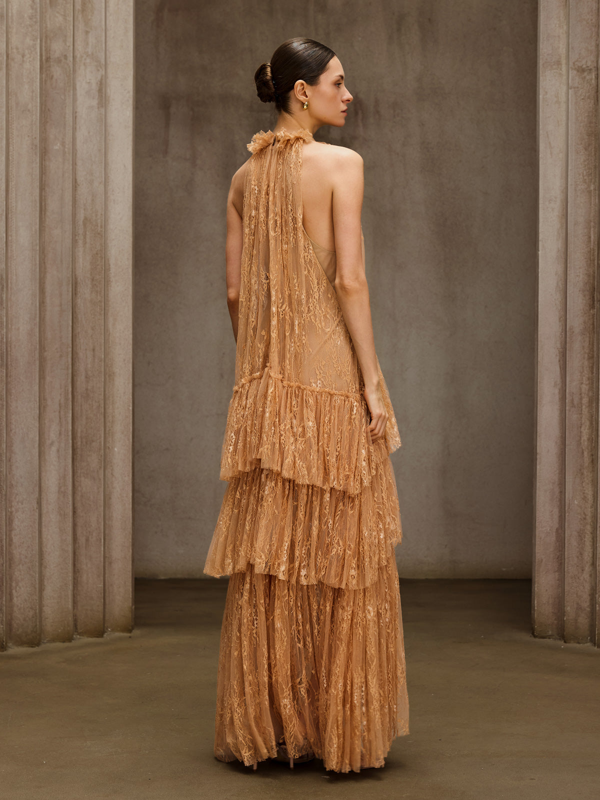 Rosstef Dyan Halterneck Tulle Maxi Dress