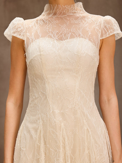 Rosstef Sequin Lace Midi Dress