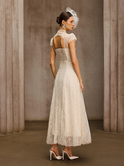 Rosstef Sequin Lace Midi Dress