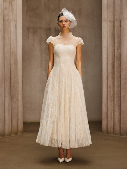 Rosstef Sequin Lace Midi Dress