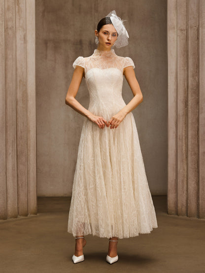 Rosstef Sequin Lace Midi Dress