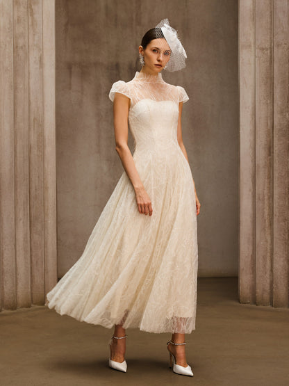 Rosstef Sequin Lace Midi Dress
