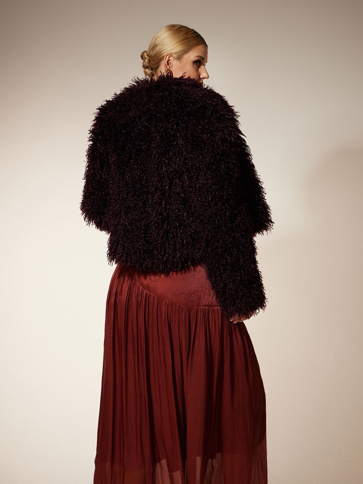 Ekanta Faux Fur Short Jacket
