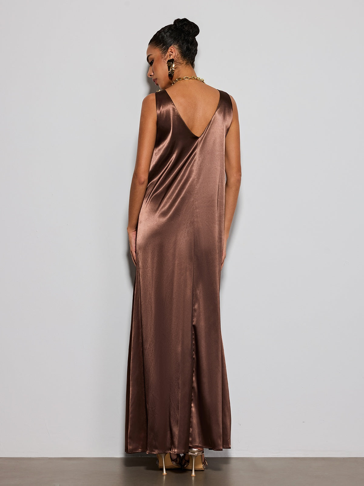 Erastus V Neck Sarin Maxi Dress
