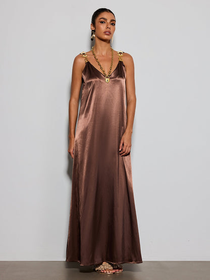 Erastus V Neck Sarin Maxi Dress