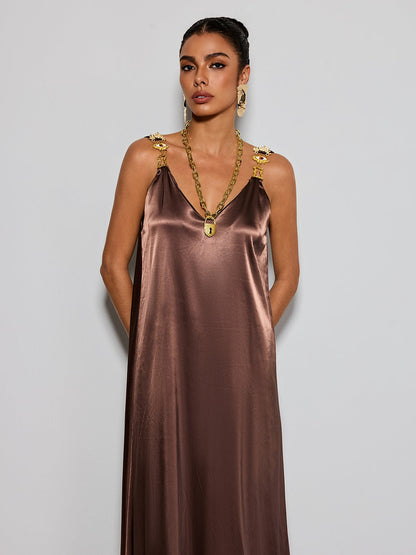 Erastus V Neck Sarin Maxi Dress