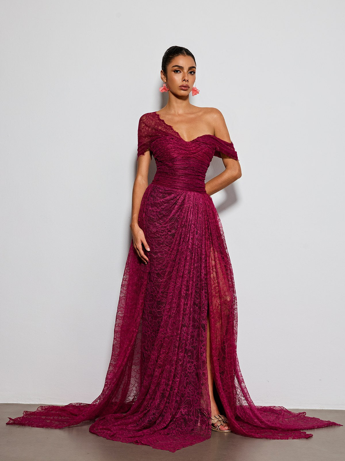 Erling Off Shoulder Lace Maxi Dress