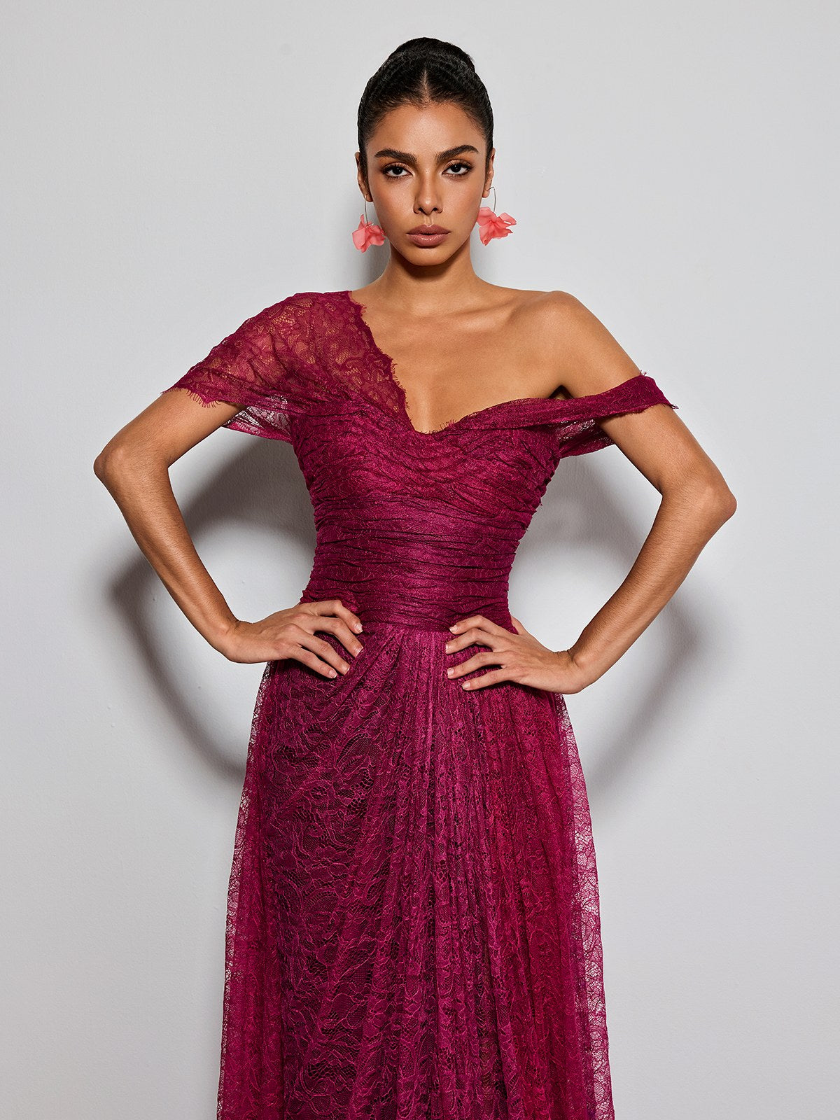 Erling Off Shoulder Lace Maxi Dress