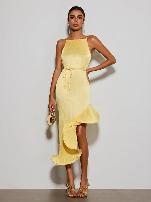 Rosstef Pleks Ruffle Midi GİYİM