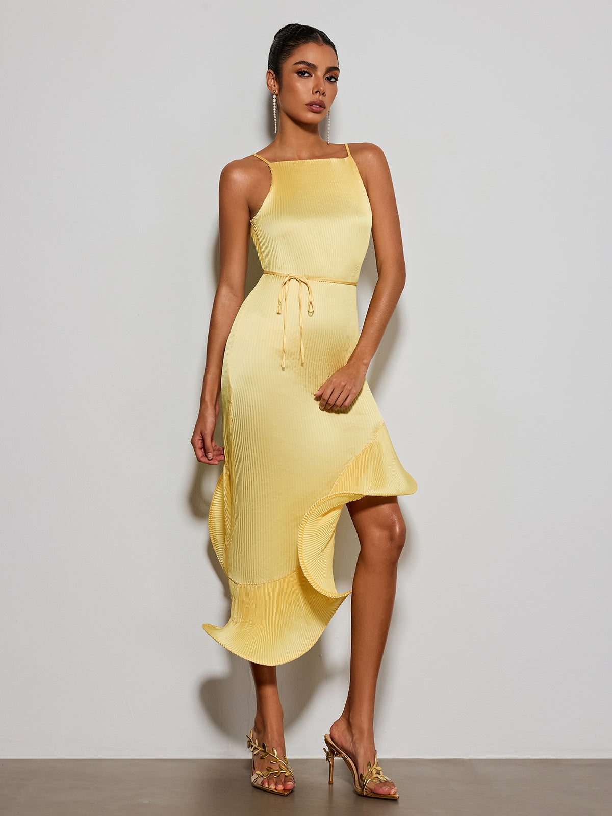 Rosstef Pleks Ruffle Midi GİYİM