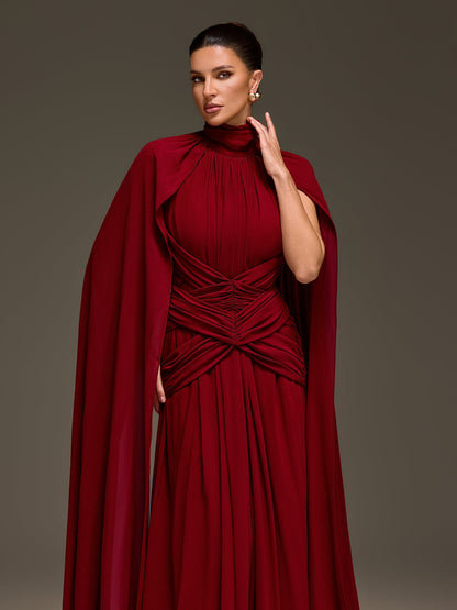 Evarix Cape Sleeve Maxi Dress