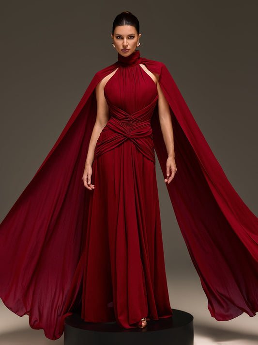 Rosstef Cape Sleeve Maxi Gown