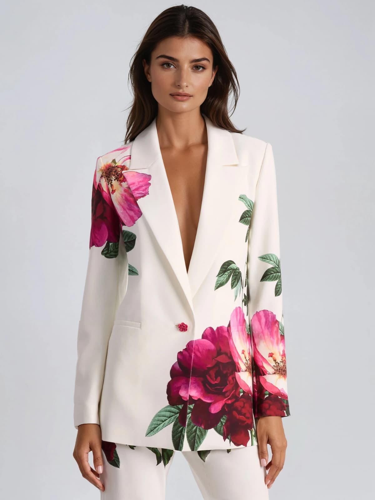 Faelorin Long Sleeve Floral Blazer Set