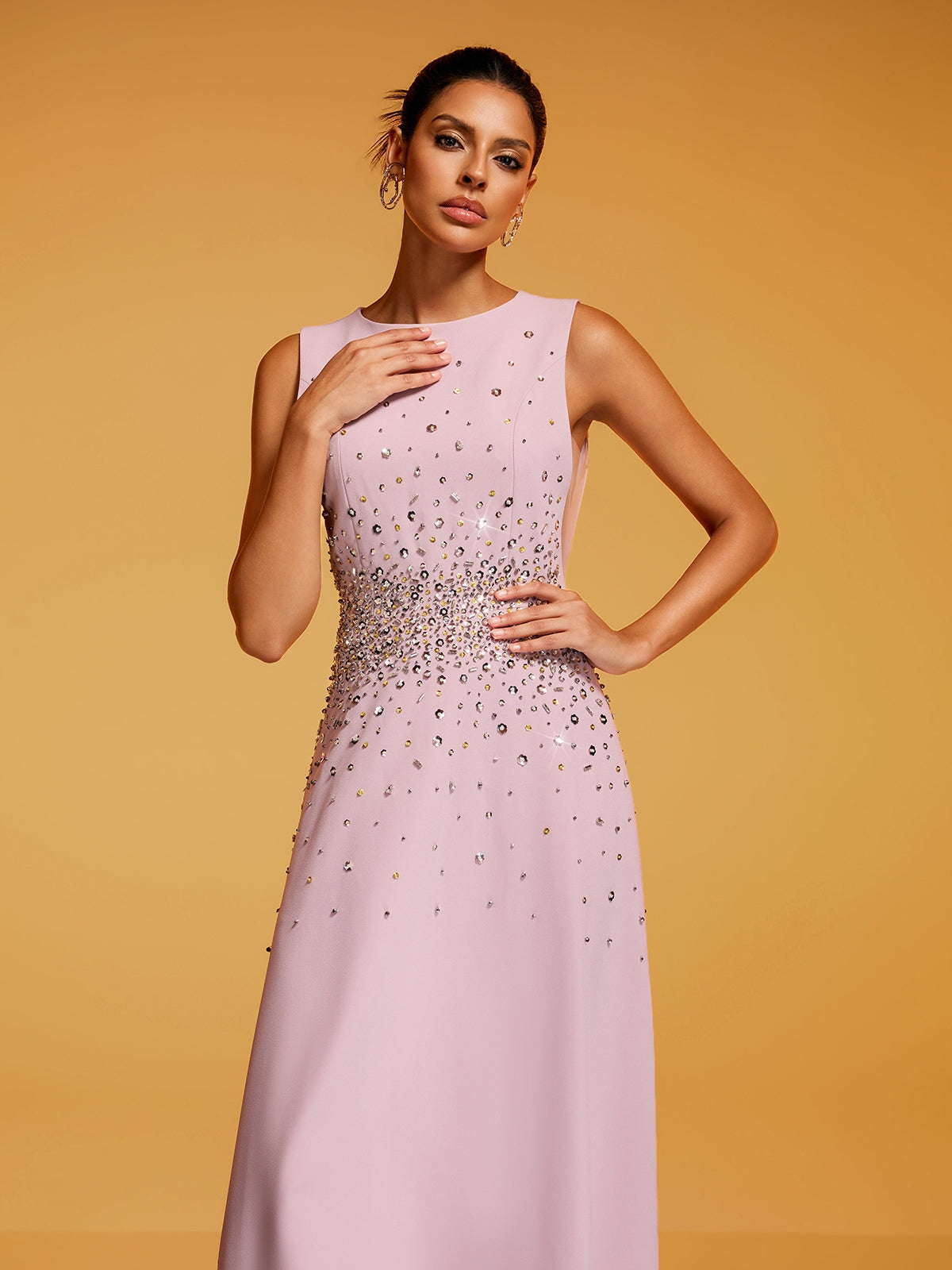 Rosstef Rhinestone Maxi Gown