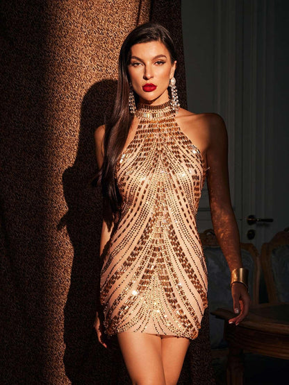 Rosstef Rhinestone Mini Frock