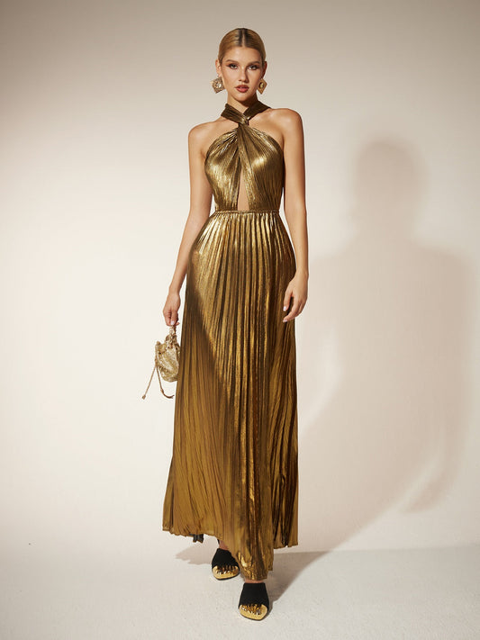 Rosstef Twisted Cutout Maxi Dress