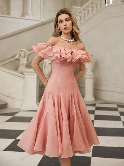 Rosstef Ruffle Midi Giyin: Şık ve Romantik