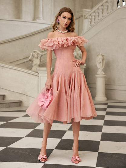 Rosstef Ruffle Midi Giyin: Şık ve Romantik