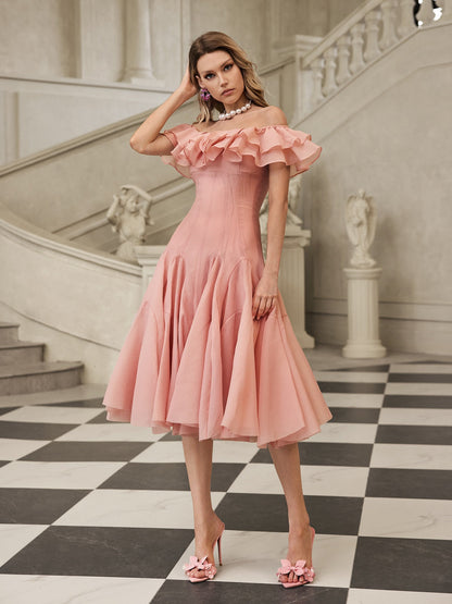 Rosstef Ruffle Midi Giyin: Şık ve Romantik