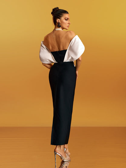 Gelistar Off Shoulder Bandage Maxi Dress