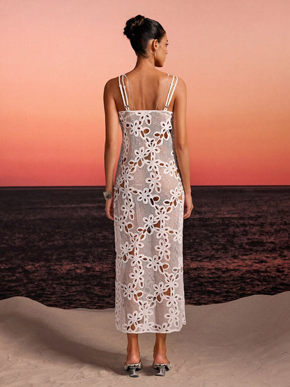 Rosstef Spaghetti Cutout Split Cover Up - Yüksek-Streit Luxury Gecelik Giyimi