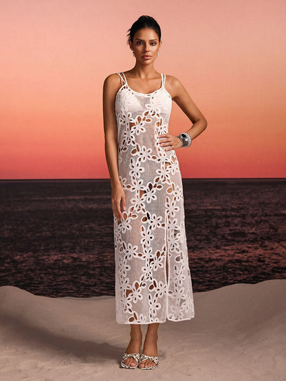 Rosstef Spaghetti Cutout Split Cover Up - Yüksek-Streit Luxury Gecelik Giyimi