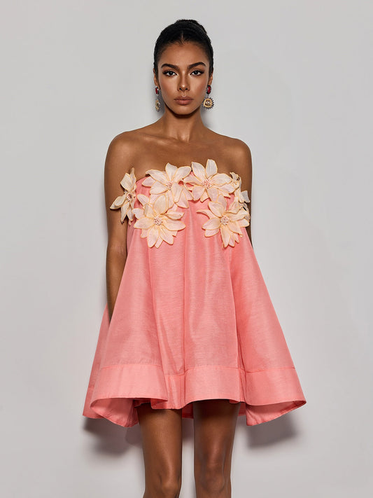 Rosstef Coral Strapless Mini Dress
