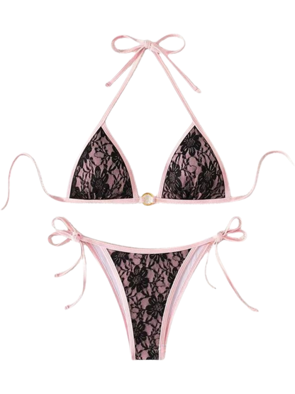 Hovelyx Lace Bikini Two Piece Set