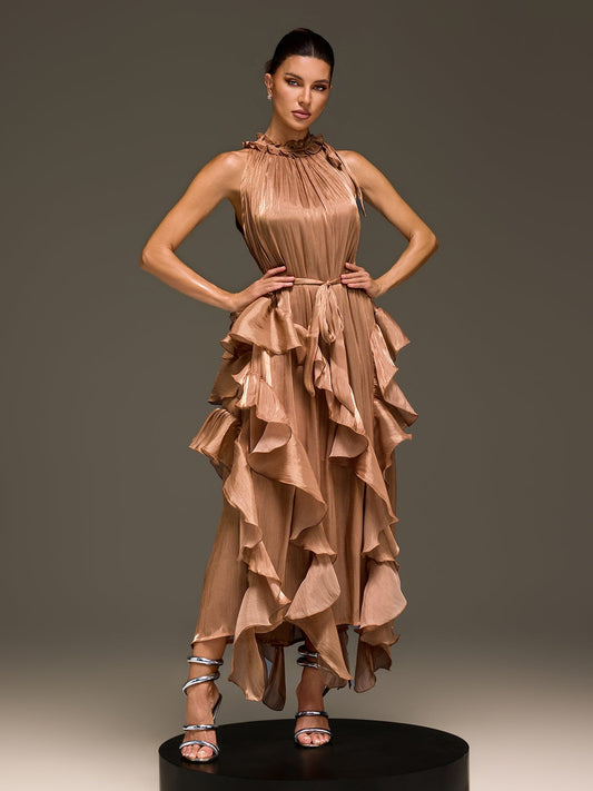 Rosstef Ruffle Maxi Dress