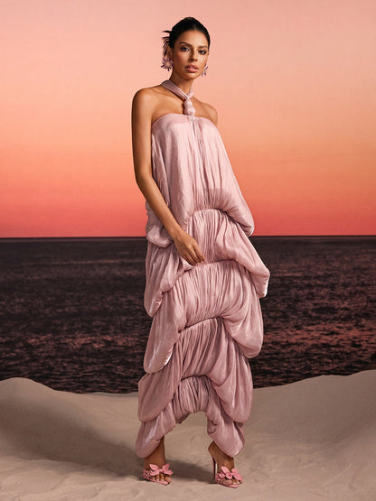Jalor Halterneck Bubble Maxi Dress
