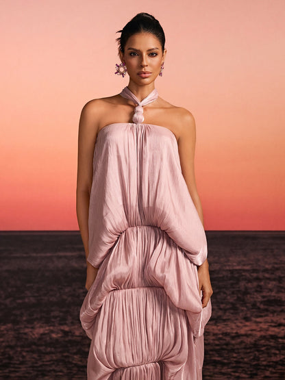 Jalor Halterneck Bubble Maxi Dress