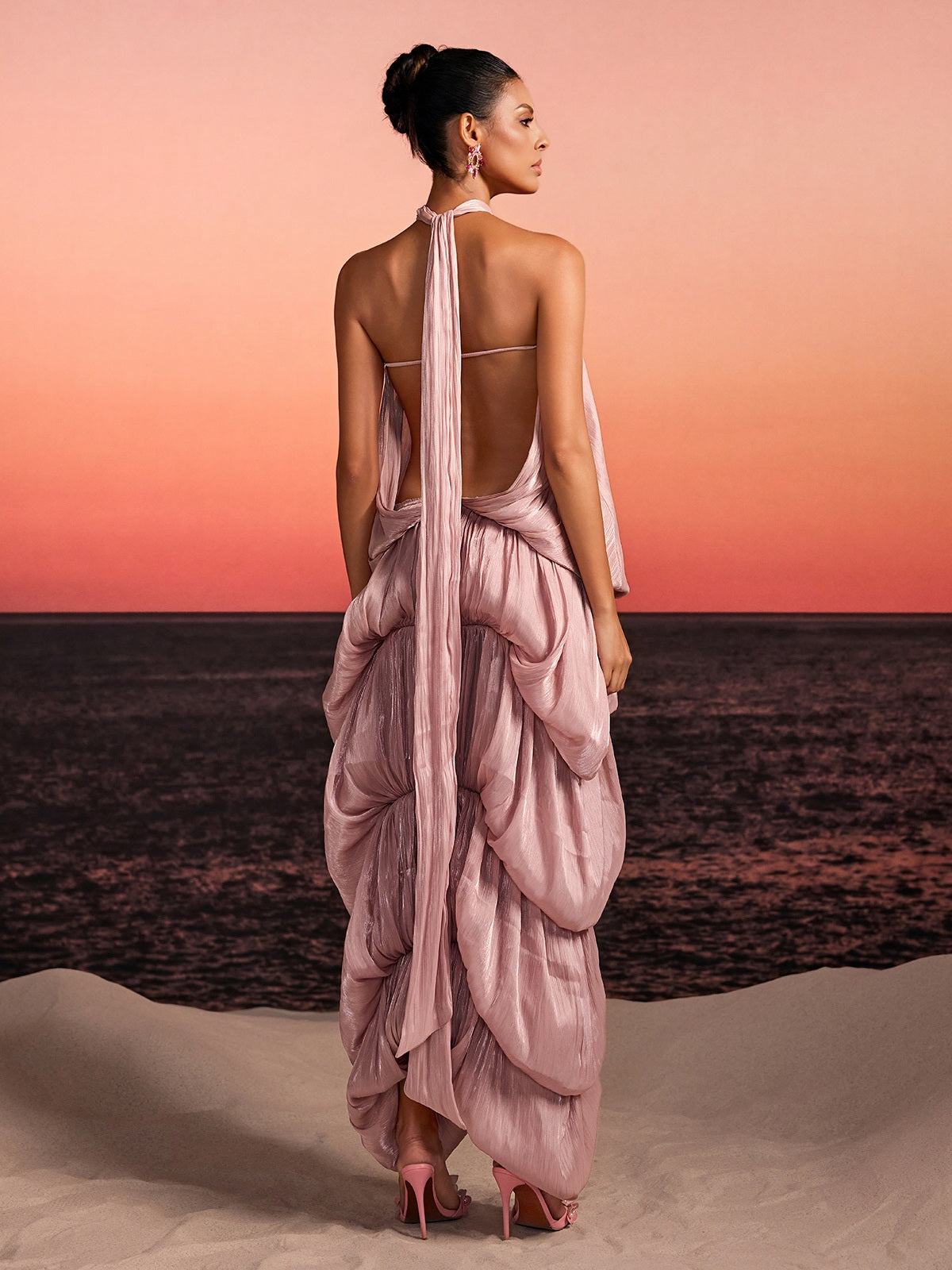 Jalor Halterneck Bubble Maxi Dress
