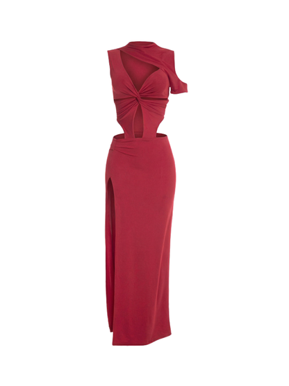 Jovirex Cutout Split Twisted Maxi Dress