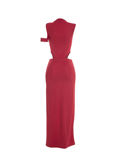 Jovirex Cutout Split Twisted Maxi Dress
