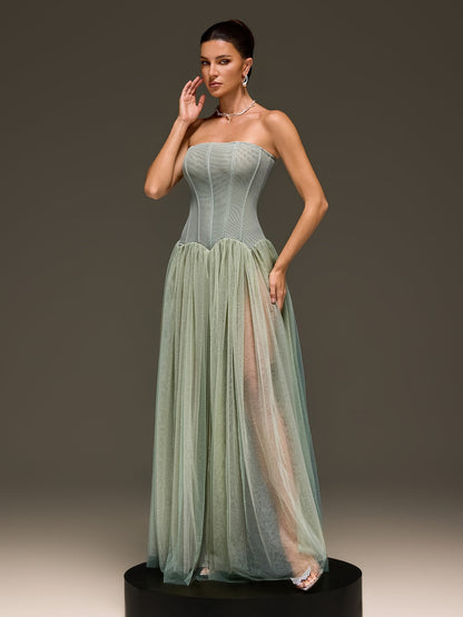 Kastor Strapless Flared Maxi Dress