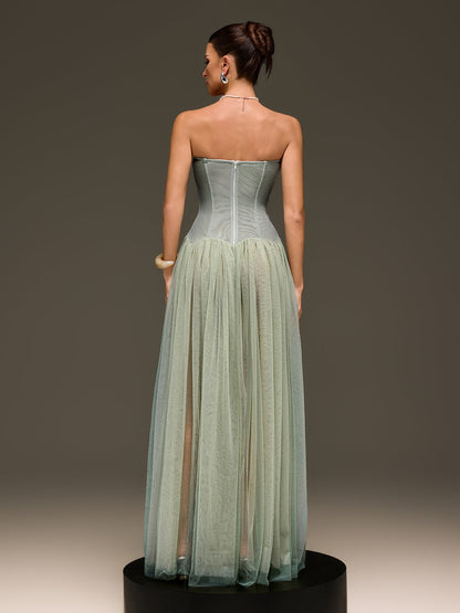 Kastor Strapless Flared Maxi Dress
