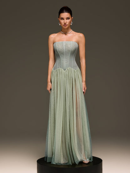 Kastor Strapless Flared Maxi Dress