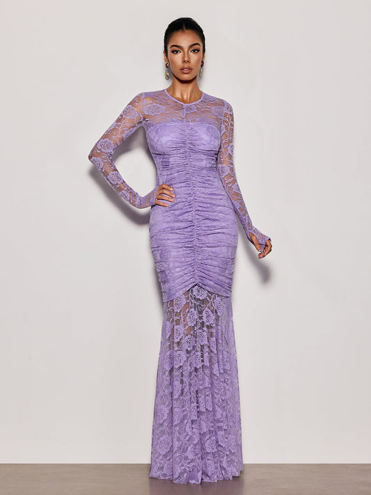 Rosstef Ruched Mermaid Maxi Dress
