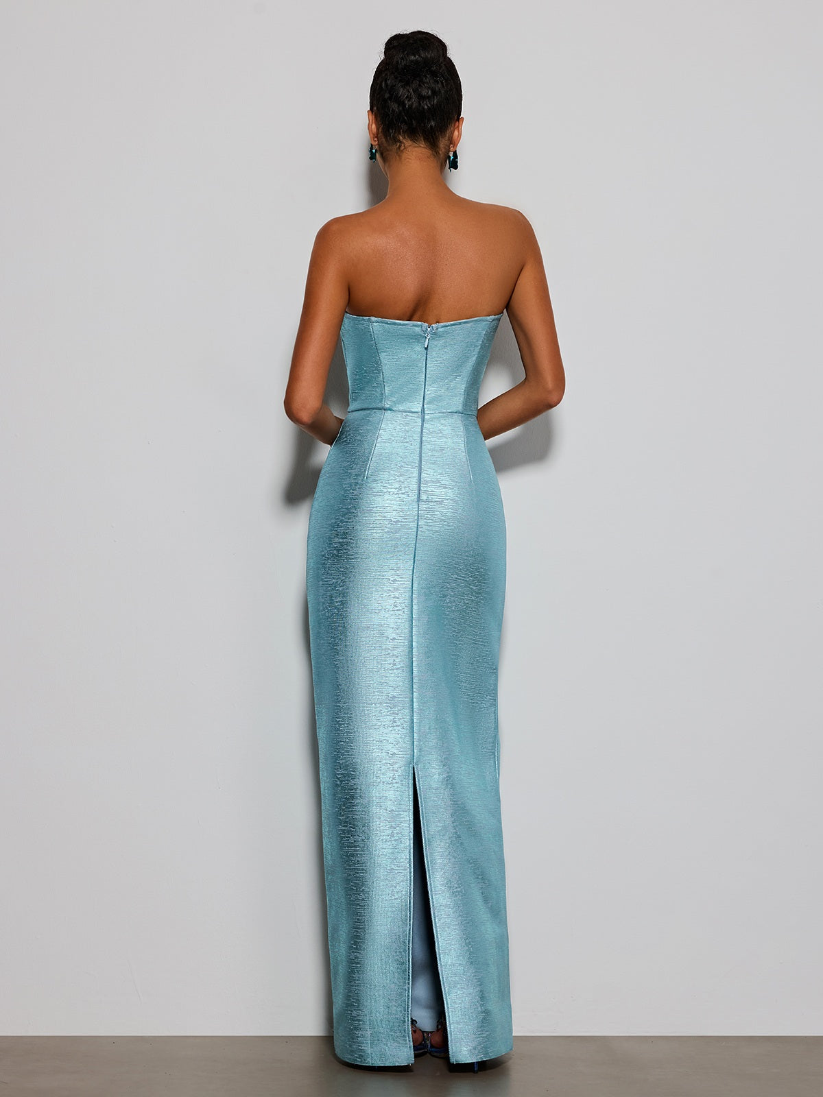 Kestil Strapless Fringe Maxi Dress