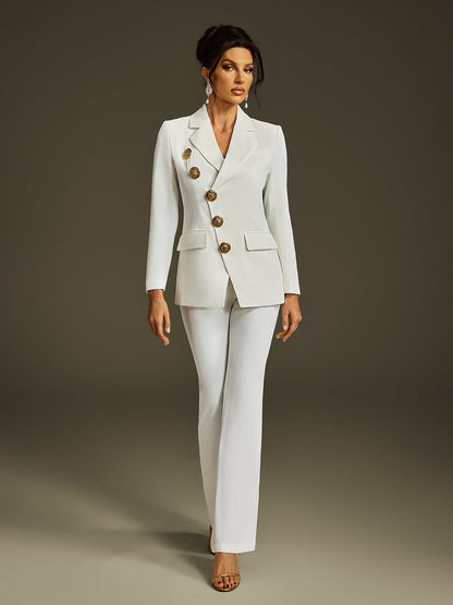 Livvy Button Blazer Set
